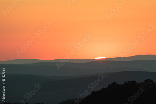 sunset in the mountains