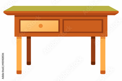 wooden table vector illustration on white background 