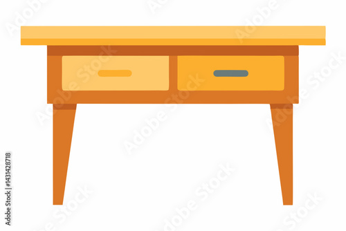 wooden table vector illustration on white background 