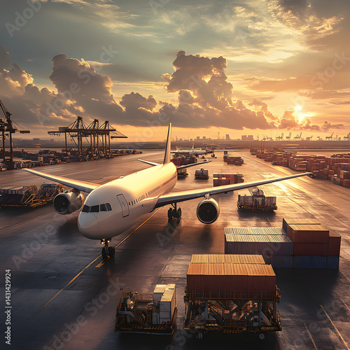 create a photorealistic import and export image which describes customs clearance photo