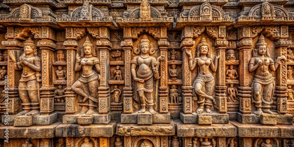 Apsara Dancer & Naga Bas-Reliefs: Ancient Rajarani Temple, Bhubaneswar, Orissa Apsara Dancer & Naga Bas-Reliefs: Ancient Rajarani Temple, Bhubaneswar, Orissa