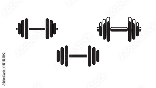 vector illustration of a dumbbell, gym logo vector