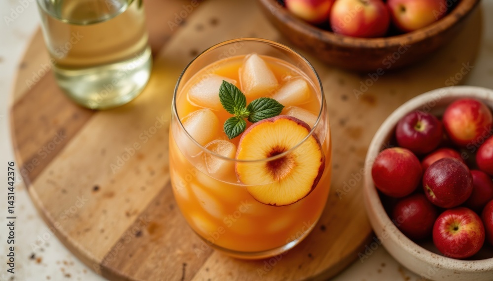 Refreshing Summer Drink Recipe Home Kitchen Beverage Rustic Setting Close-Up Seasonal Flavor