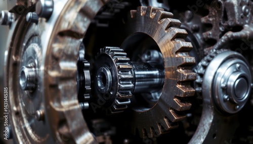 Technical Perspective on Industrial Machinery Close-Up Factory Floor Photography