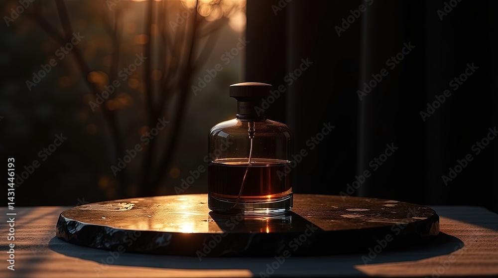 Fototapeta premium Warm interior scene background for commercial use