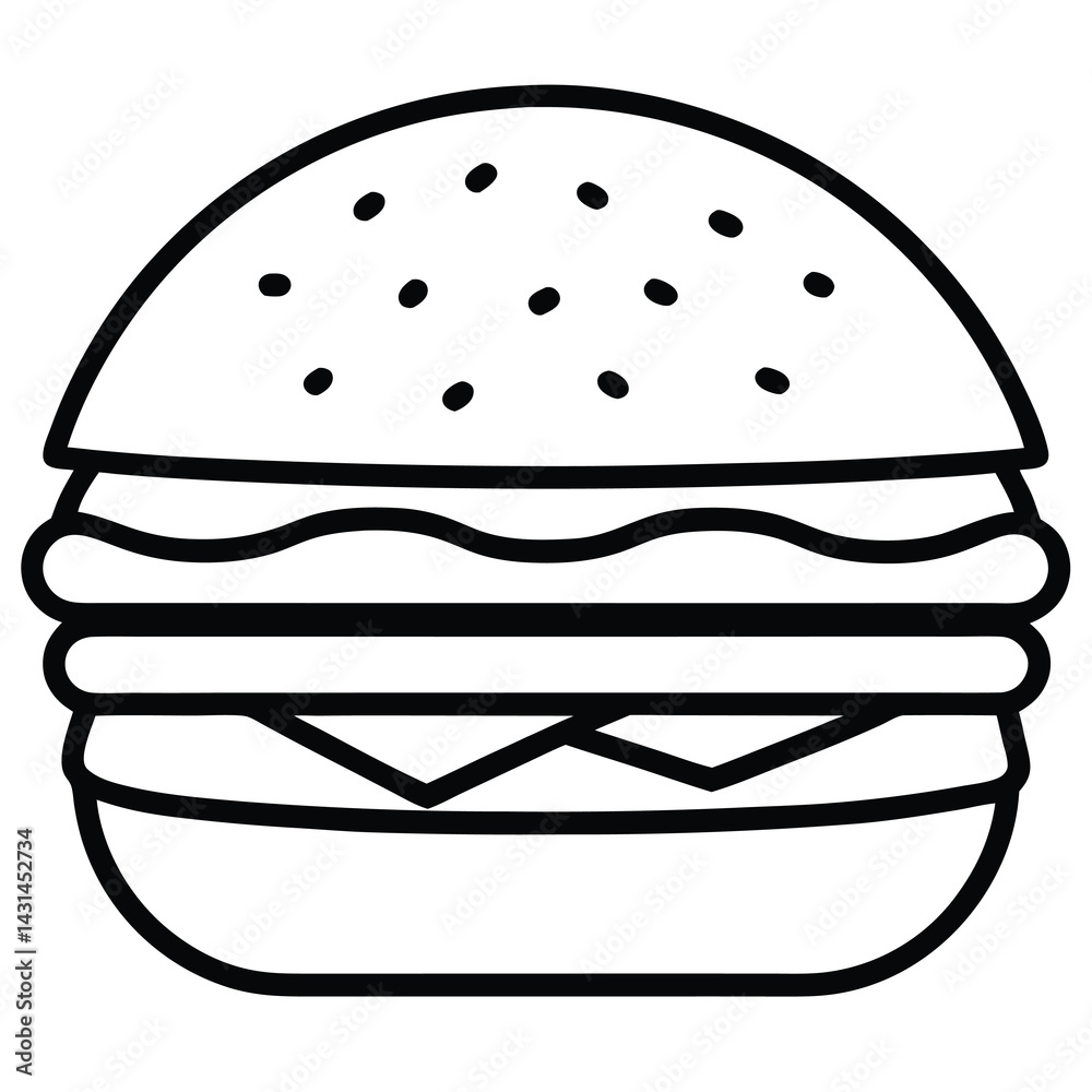 hamburger silhouette vector illustration hamburger silhouette vector illustration
