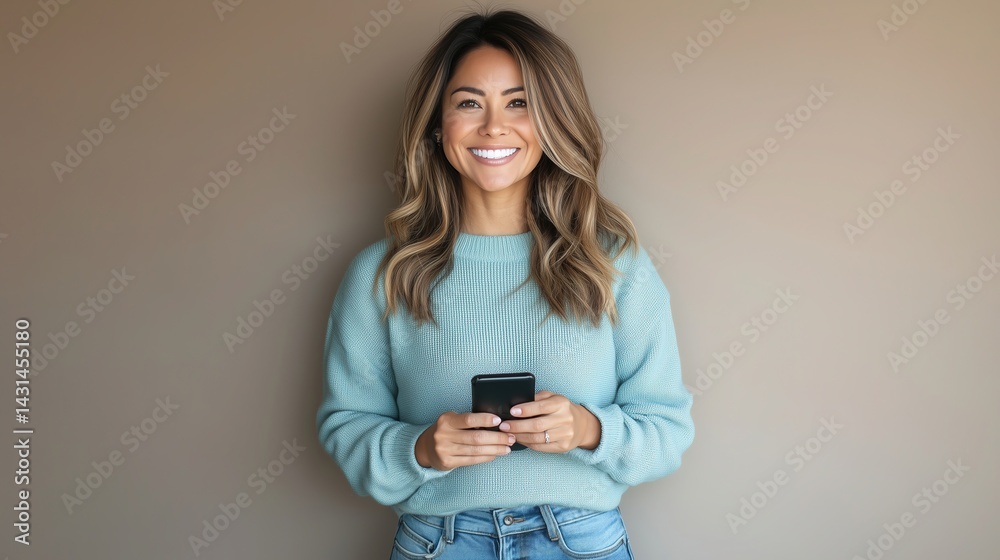 Fototapeta premium Happy Woman Texting
