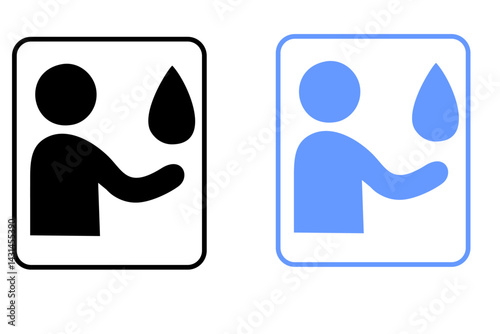 Hydration skin icon or Hydration skin sign vector isolated in flat style. Best Hydration skin icon vector for product packaging design element