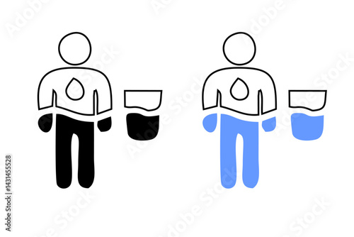 Hydration skin icon or Hydration skin sign vector isolated in flat style. Best Hydration skin icon vector for product packaging design element