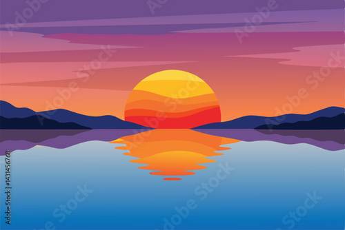 a-tranquil-sunset-over-a-calm-bay--with-small-ripp 