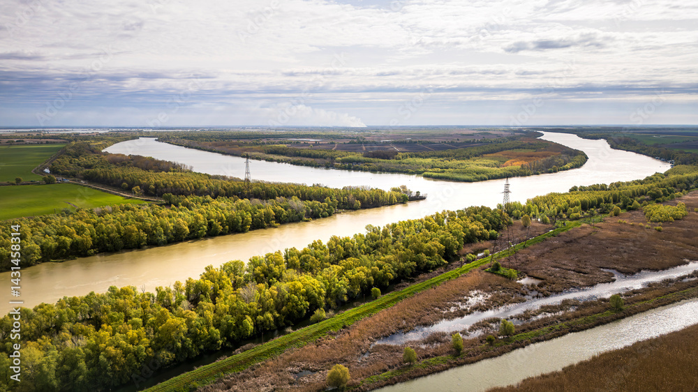 Danube Delta Landscape near Murighiol, Romania