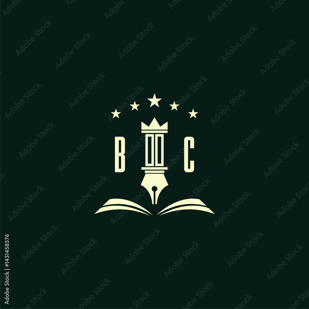 Fototapeta premium initials design modern legal attorney law firm lawyer advocate consultancy business logo vector