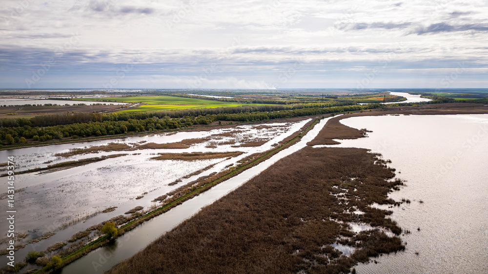 Danube Delta Landscape near Murighiol, Romania