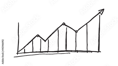 Growth Chart line art design tracking physical growth patterns