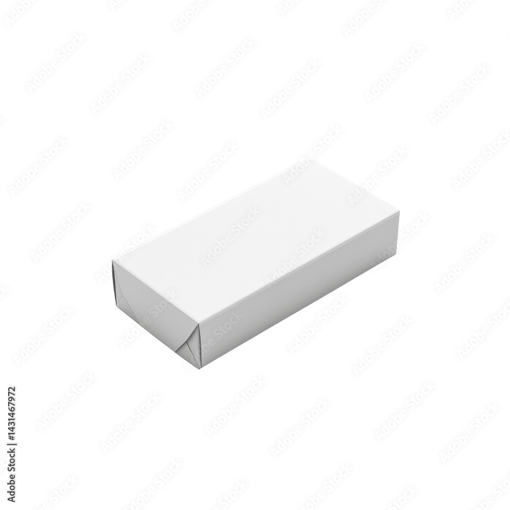 Blank White Cardboard Box Packaging Mockup - Isolated on Transparent Background Blank White Cardboard Box Packaging Mockup - Isolated on Transparent Background