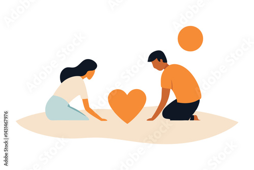 a-young-couple-drawing-a-heart-in-the-sand-as-the-.eps