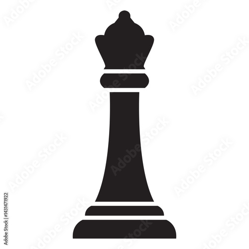 Chess Pawn Silhouette Vector for Strategy and Game Planning Concepts