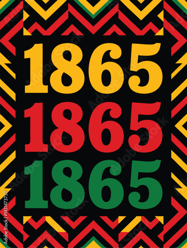 Juneteenth Freedom Day June 19 - African-American Independence Day. Day of freedom and emancipation red yellow green