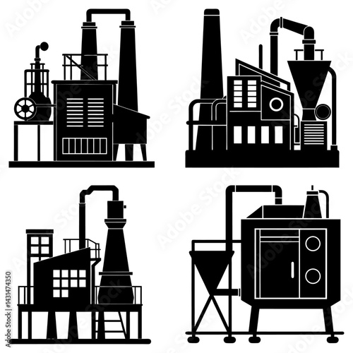 Industrial Dryer silhouette vector