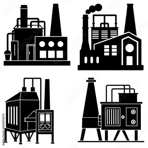 Industrial Dryer silhouette vector