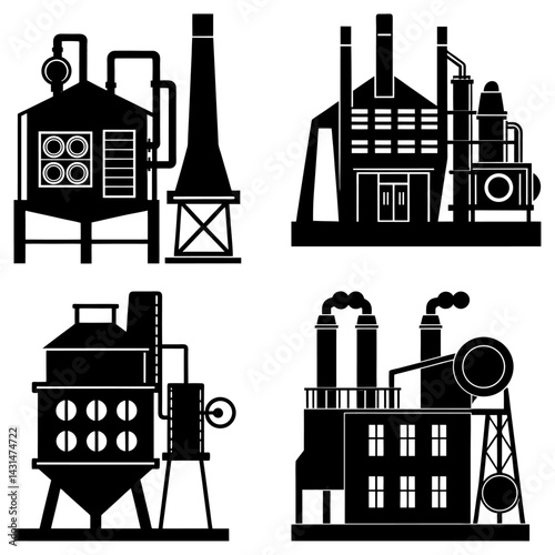 Industrial Dryer silhouette vector