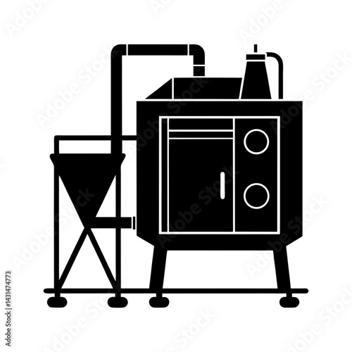 Industrial Dryer silhouette vector