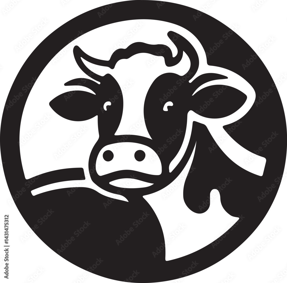 Cow simple icon. Vector ICON all icon Viktor. Cow simple icon. Vector ICON all icon Viktor.