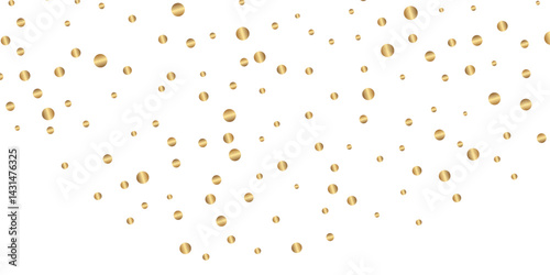 Принти на полотні Golden Sparkles and Glimmering Dots Gently Floating Against a Clear White Canvas