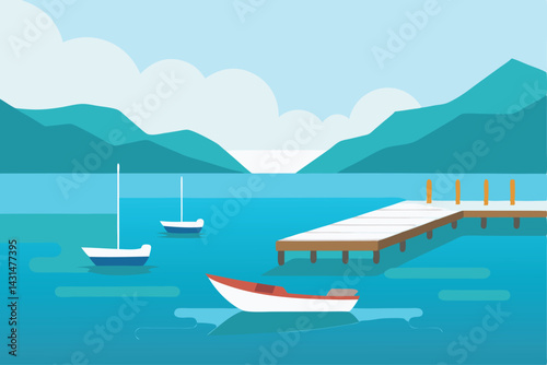 calm-bay-with-clear-water-and-a-few-boats-anchored 