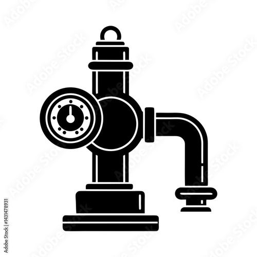 Flow Meter silhouette vector
