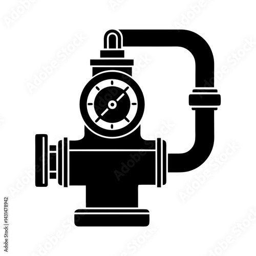 Flow Meter silhouette vector
