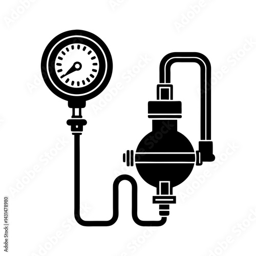 Flow Meter silhouette vector