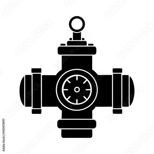 Flow Meter silhouette vector