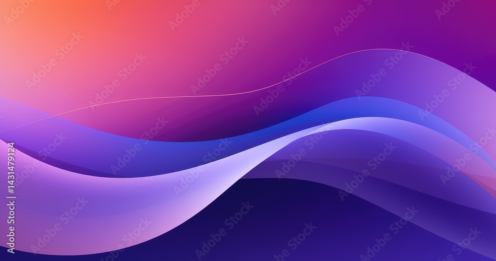 Obraz premium Abstract purple background with lines and waves vector presentation design, simple design, professional color grading, soft shadows, no contrast