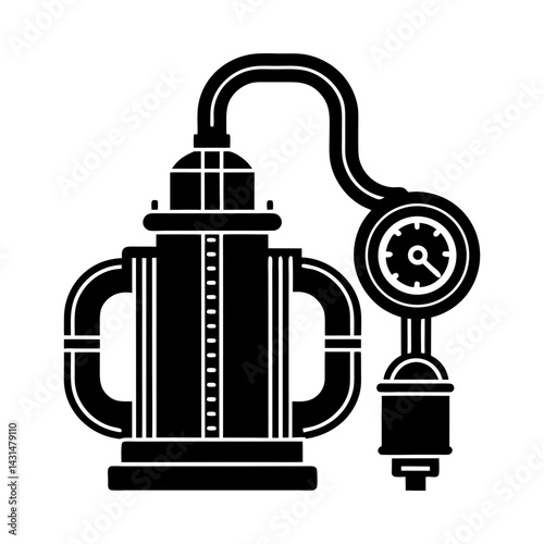 Flow Meter silhouette vector