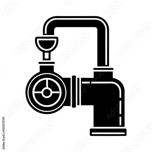 Flow Meter silhouette vector