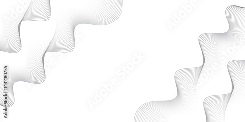 Vector wave digital white and gray blend futuristic technology flow tech transparent line stripe energy connection web music and sound, Abstract dynamic creative space digital composite sound blend 