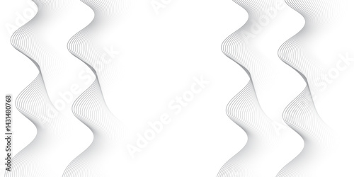 Vector wave digital white and gray blend futuristic technology flow tech transparent line stripe energy connection web music and sound, Abstract dynamic creative space digital composite sound blend 
