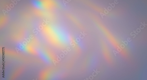 Blended hues with numerous diffused shapes, distinct rainbow spectrums and ethereal light effects on transparent background