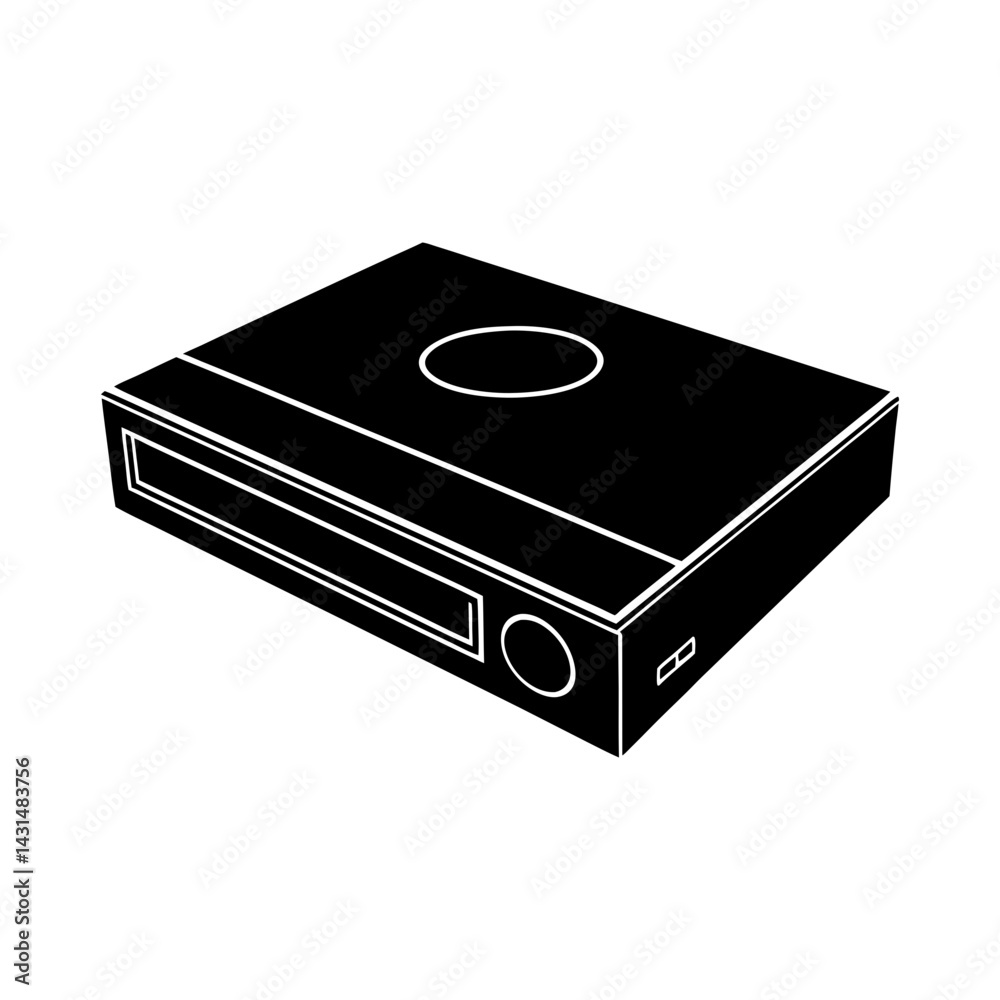 Obraz premium DVD Player silhouette vector
