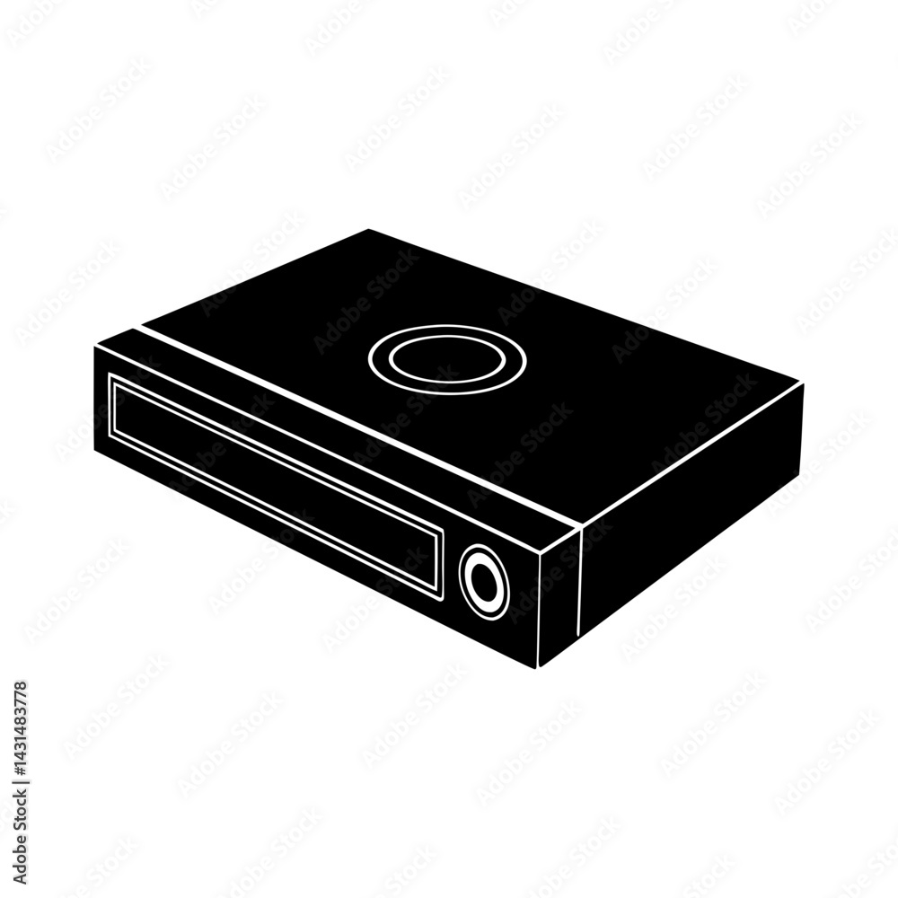 Obraz premium DVD Player silhouette vector