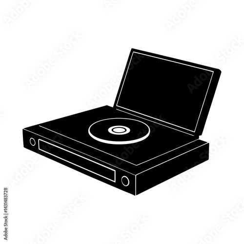 DVD Player silhouette vector
