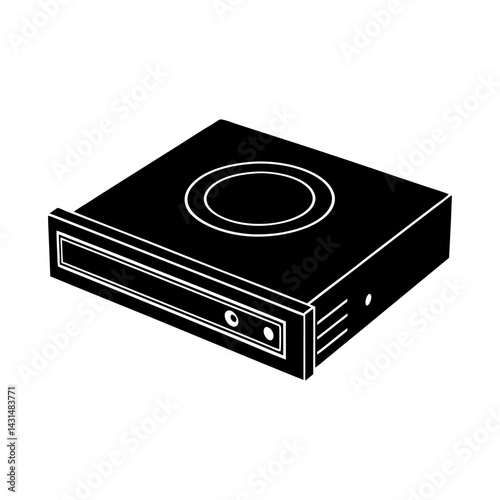 DVD Player silhouette vector