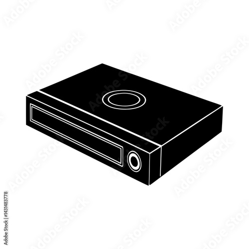 DVD Player silhouette vector