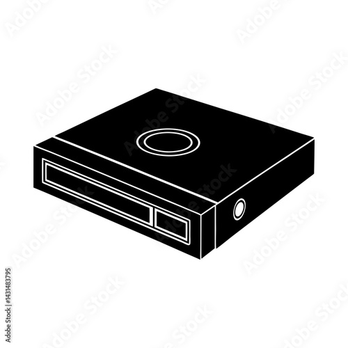 DVD Player silhouette vector
