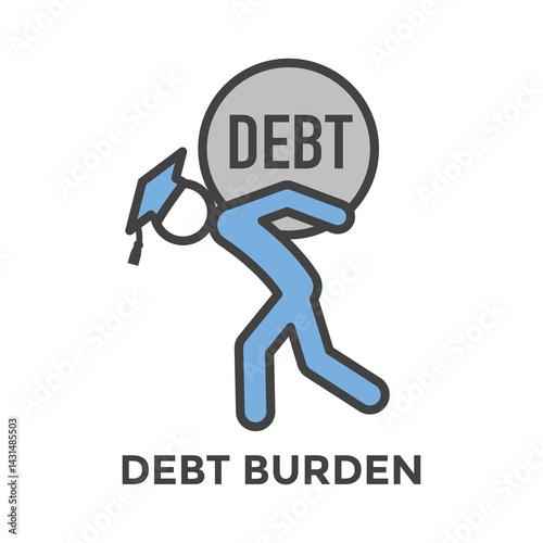 Student Loan Debt Forgiveness Icon - Debt Burden Images