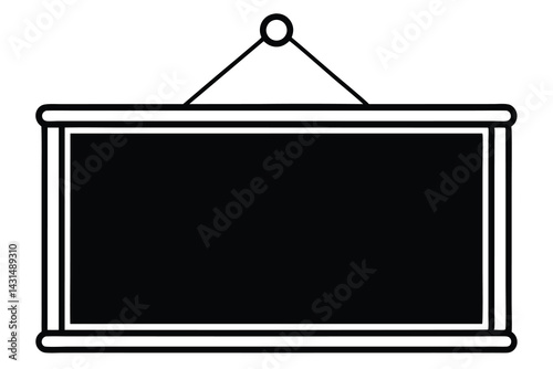 bulletin board silhouette vector illustration