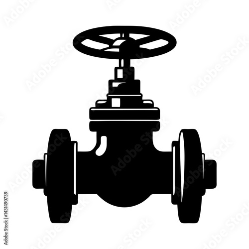 Control Valve silhouette vector