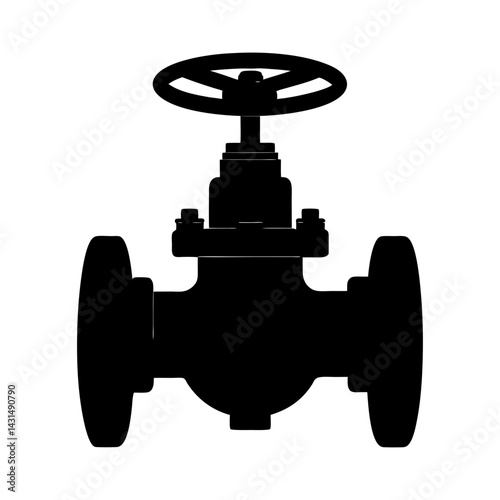 Control Valve silhouette vector