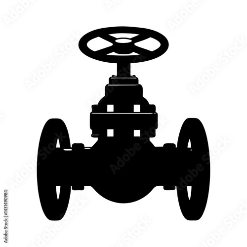 Control Valve silhouette vector